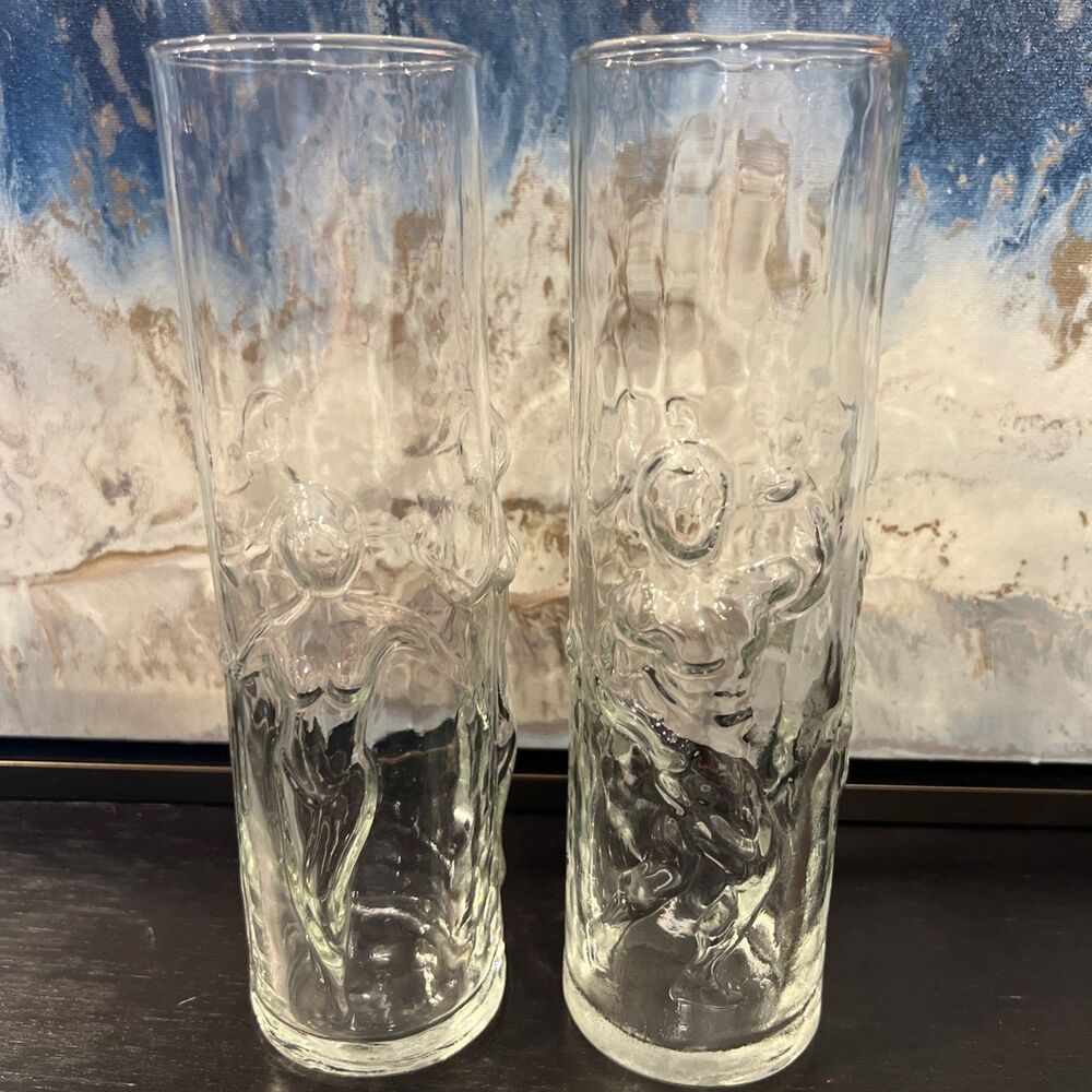 Libbey Bodybuilder And La Femme Tall Highball Glasses Set Of 2